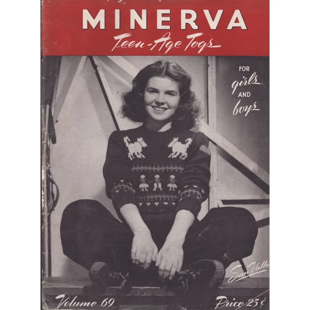 Vintage Minerva Teen-Age Togs Vol 69 Knitting Pattern Booklet Sun Valley Style